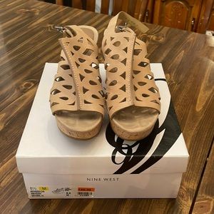 Nine West wedge sandals size 8 1/2